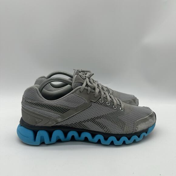 Womens Size 9.5 Reebok Zig Tech Blue/Gray Running Athletic Shoes Sneakers - Picture 1 of 11